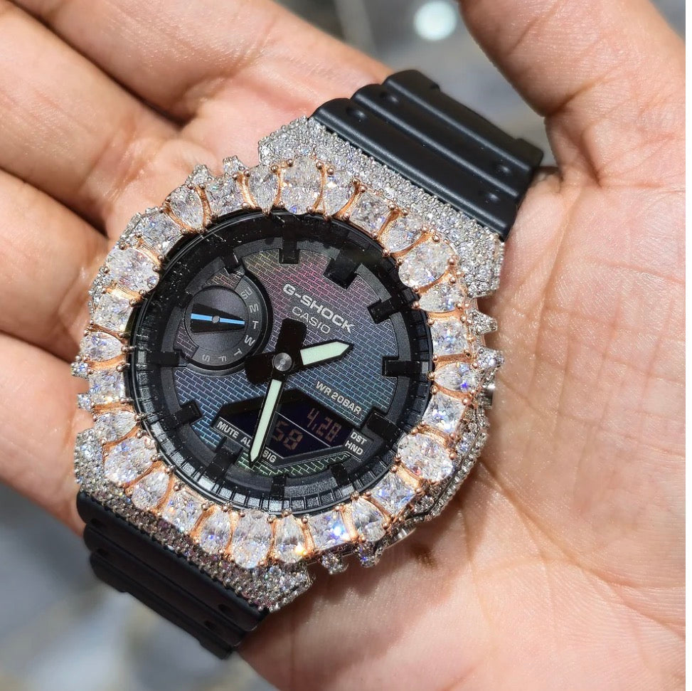 Moissanite Bezel G-Shock Watch