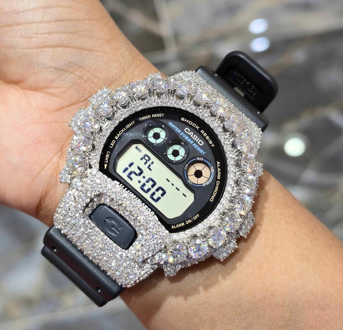 Moissanite Custom  Bezel G-Shock Watch