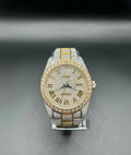 TWO-TONE YELLOW MOISSANITE WATCH