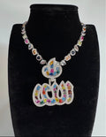 Moissanite with gem stones chain and charm available