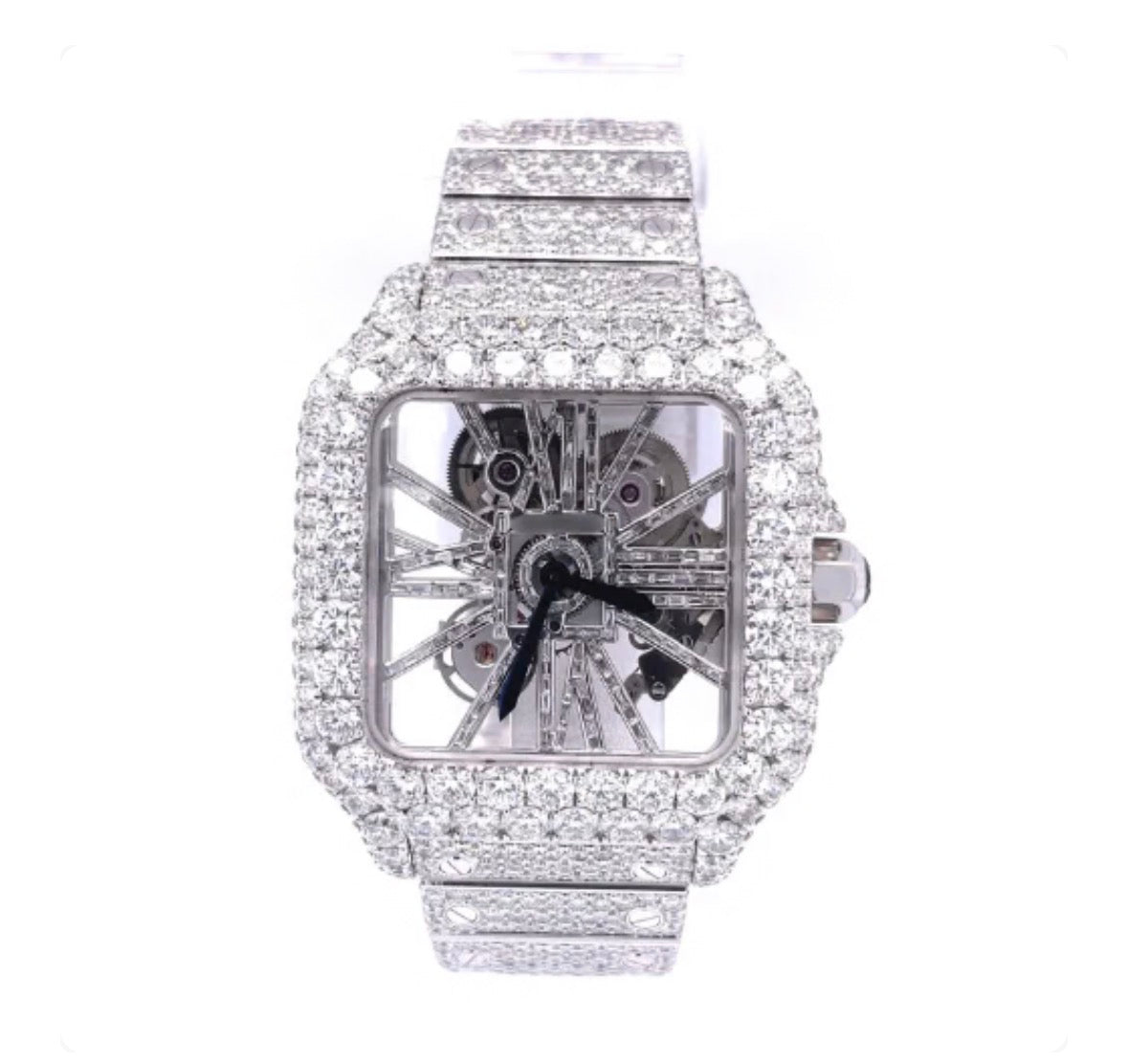 Moissanite Skeleton Watch