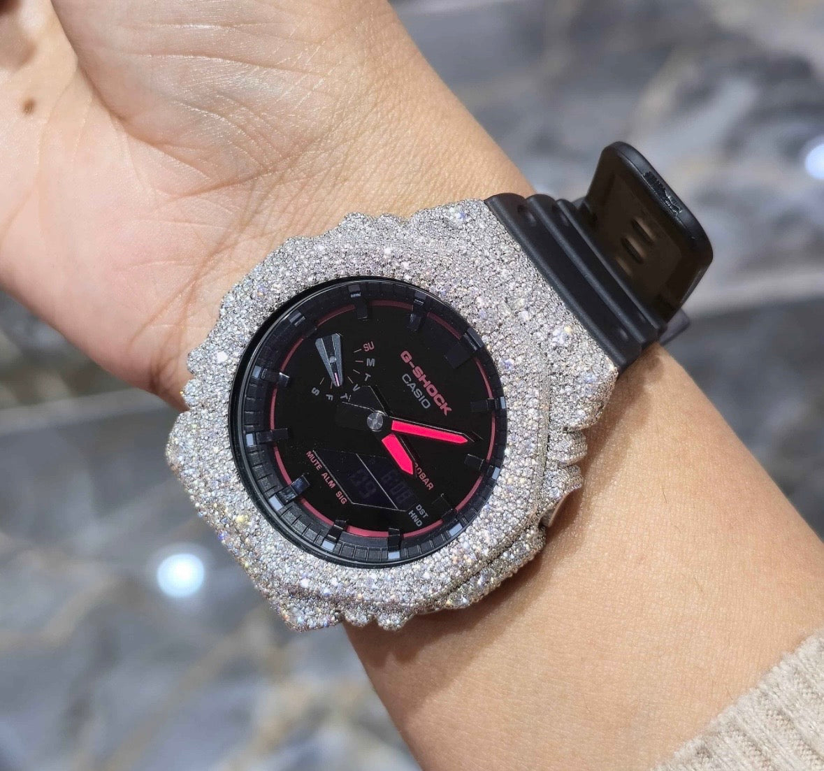 VVS-1 Moissanite Diamond Watch With Box & Papers