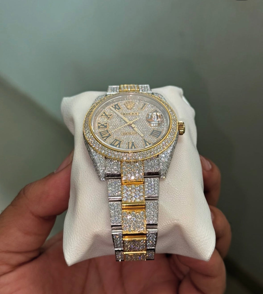 VVS-1 Moissanite Diamond Watch With Box & Papers