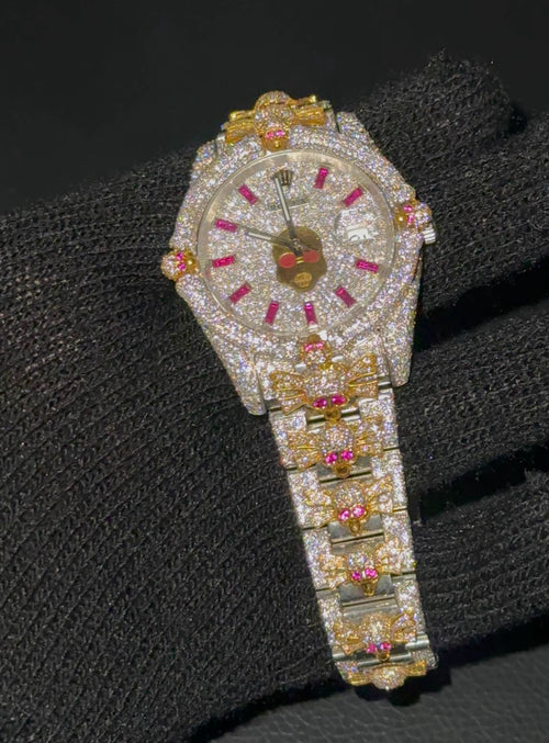 VVS-1 Custom Moissanite Diamond Watch With Box & Papers