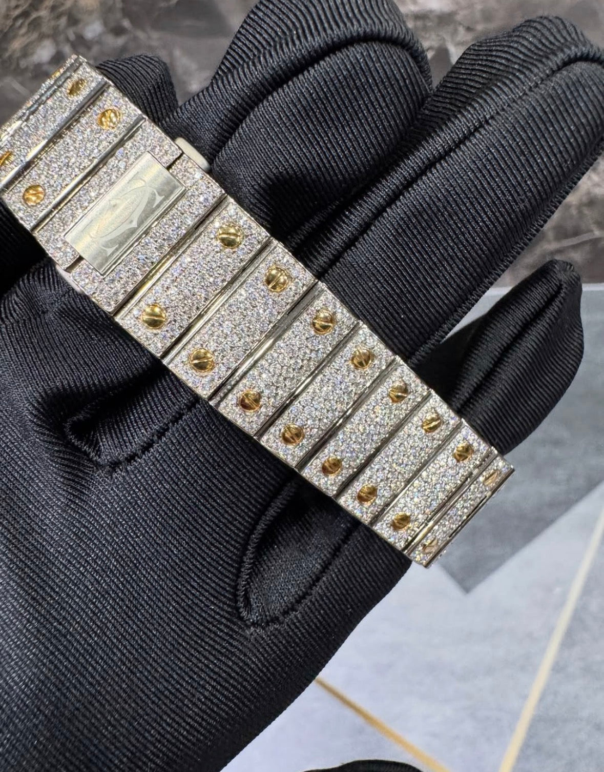 VVS-1 Moissanite Diamond Watch With Box & Papers