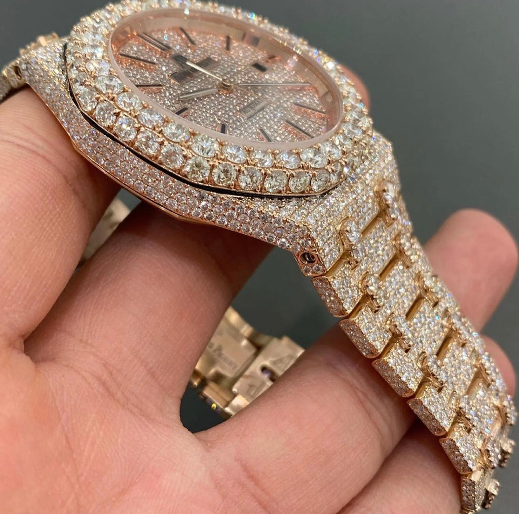 VVS-1 Moissanite Diamond Watch With Box & Papers