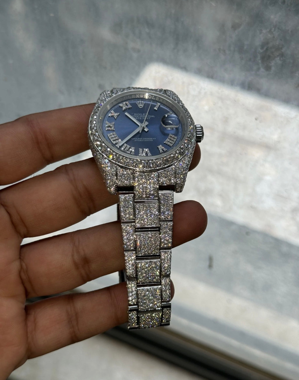 VVS-1 Moissanite Diamond Watch With Box & Papers