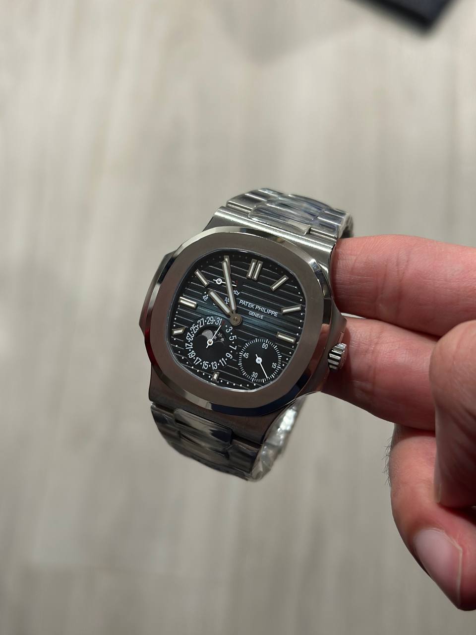Silver Black Face Watch