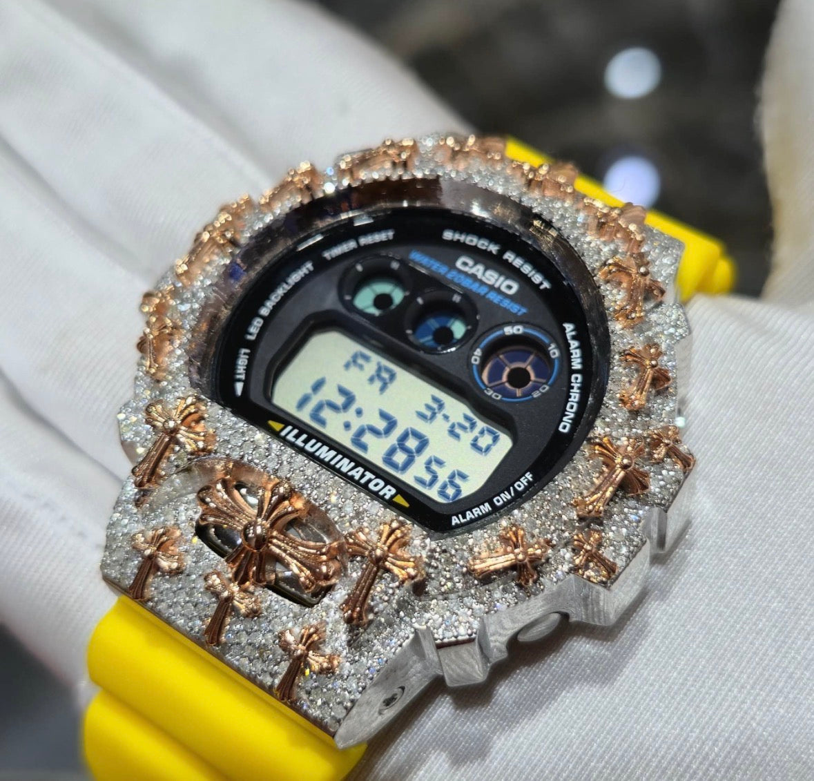 Moissanite Custom  Bezel G-Shock Watch