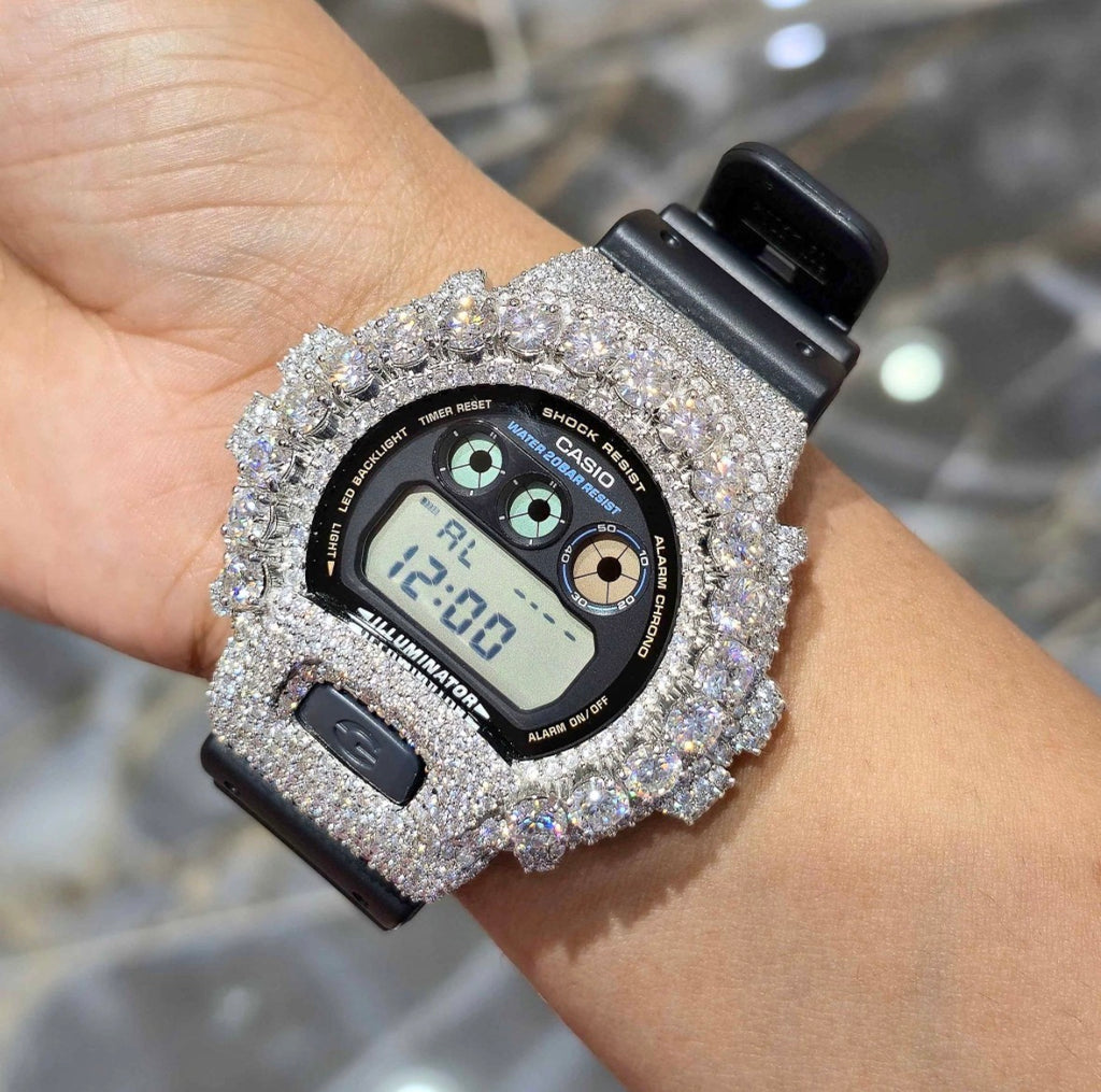 VVS-1 Moissanite Diamond Watch With Box & Papers