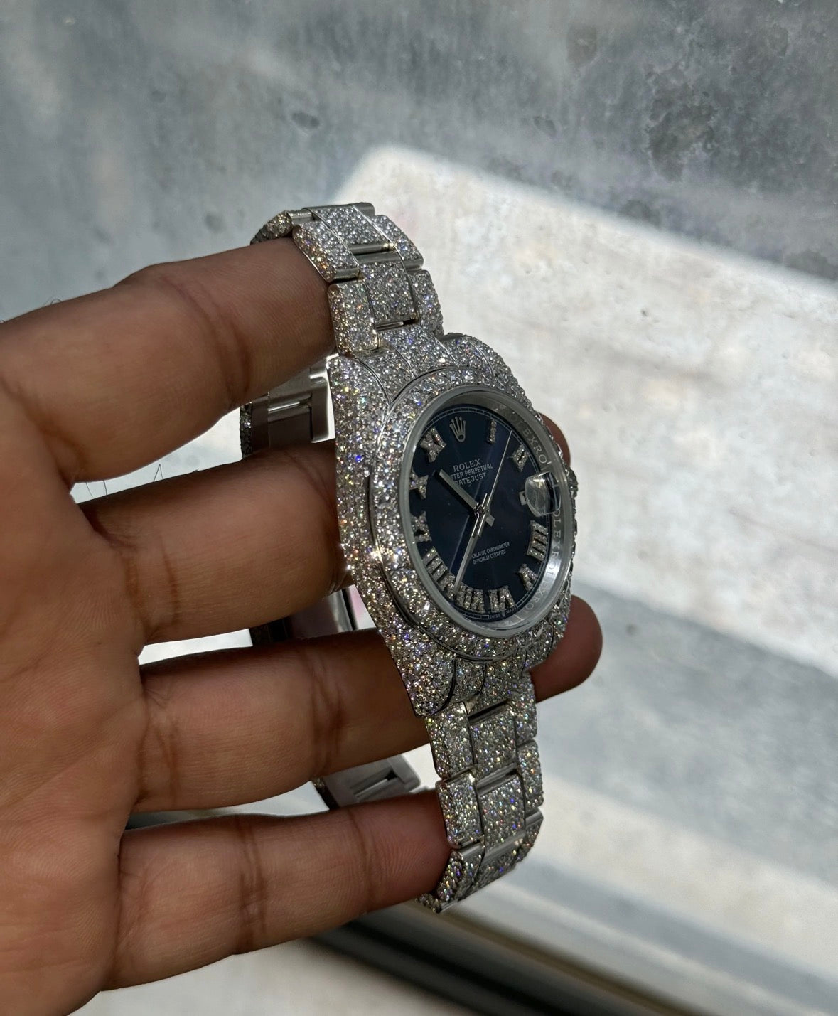 VVS-1 Moissanite Diamond Watch With Box & Papers