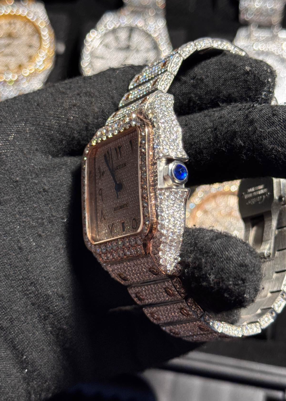 VVS-1 Moissanite Watch With Box & Papers