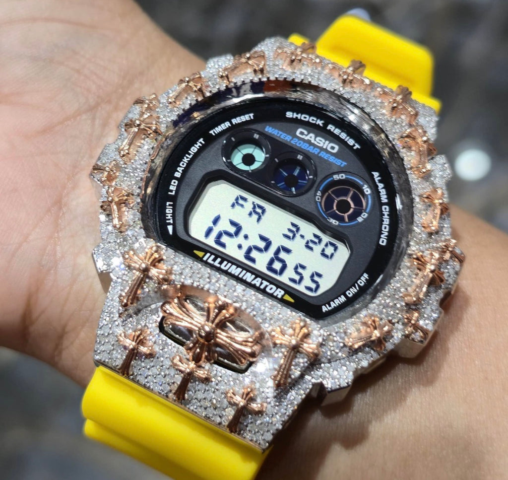 Moissanite Custom  Bezel G-Shock Watch